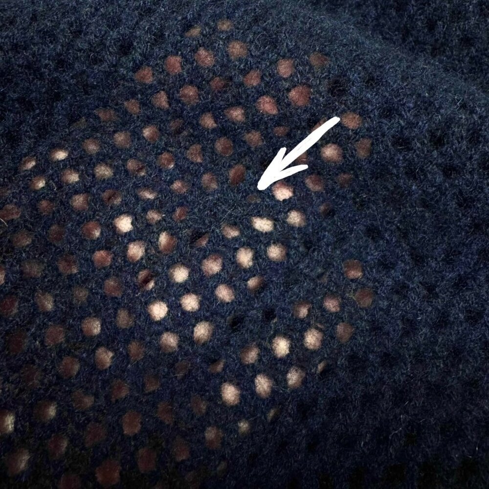 Allude Womans 100% Cashmere Cardigan Sz M Open Knit Old Monet Minimalist Sheer - Picture 10 of 11